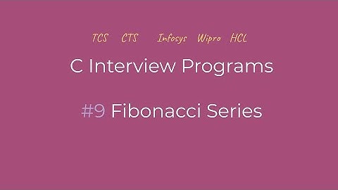 Fibonacci Series in C (Tamil) | C Interview Programs | Logic First Tamil