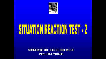 Situation Reaction Test in SSB II Practice of SRT II SSB Interview Psychology Test in SSB.