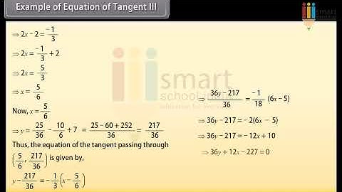 Class 12th EM MATHS Tangent and Normal