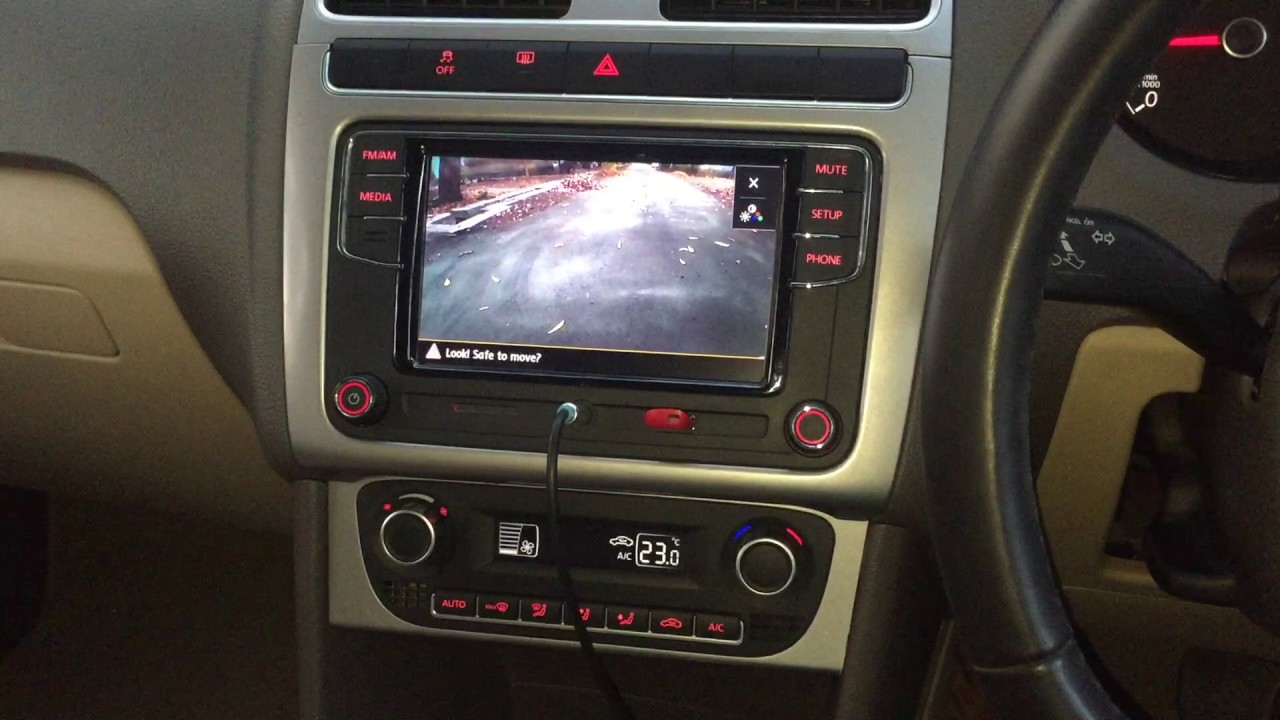 VW Polo/Vento install rear view camera with delay timer RCD 330