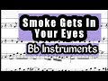 Smoke Gets In Your Eyes Tenor Sax Soprano Clarinet Trumpet Sheet Backing Track Play Along Partitura