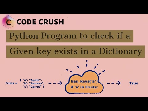 Python Program to check if a Given key exists in a Dictionary Or Not | Python Dictionary Keys - YouTube Python Program To Check If A Given Key Exists In A Dictionary Or Not | Python Dictionary Keys - Youtube