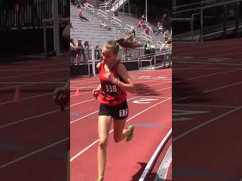 The Girls Middle School 1500 meter run at the 2019 Portland Track Festival