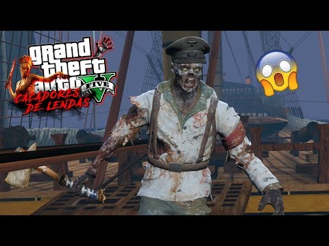 A LENDA DO BARCO PIRATA ASS0MBRADO! GTA 5 Caçadores de Lendas