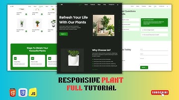 How to Make a Responsive Modern Plant ☘️ Website | Html CSS JS Beginners To Advanced Full Tutorial