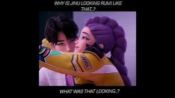why jinu looking rumi like that..?😳#kpopdemonhunters #edit #animation #rumi #jinu #jinuedit#rumiedit