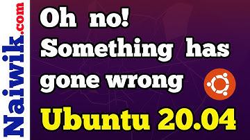 Oh no! something has gone wrong Ubuntu 20.04 LTS ( Focal Fossa )