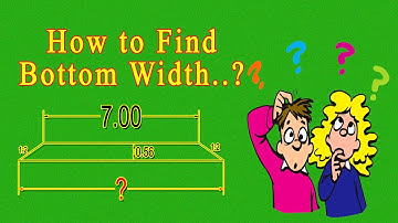 How to find Bottom width of Highways Roads from top width