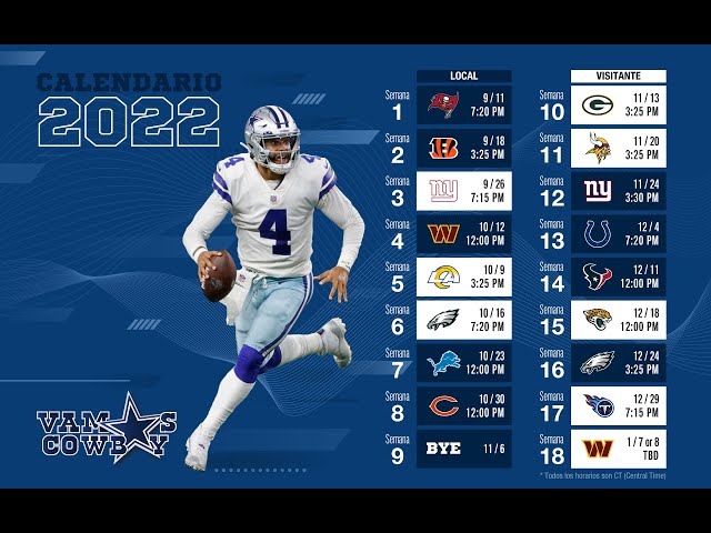 El calendario de Dallas Cowboys en la NFL 2023: partidos, rivales, días,  horarios, cómo y dónde ver por TV y streaming online
