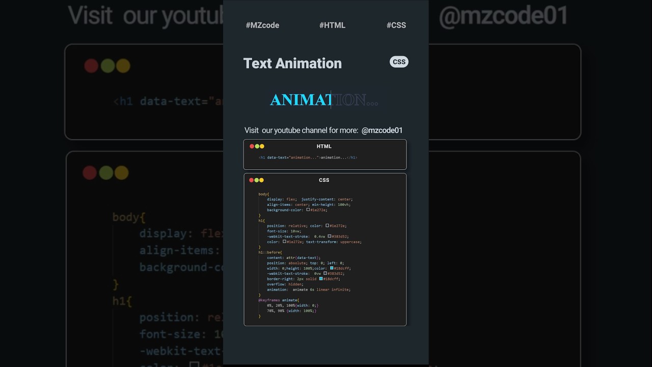 CSS Tips and Tricks: Text Animation #css #coding #shorts #cssshorts #webdesign #viral #csstricks