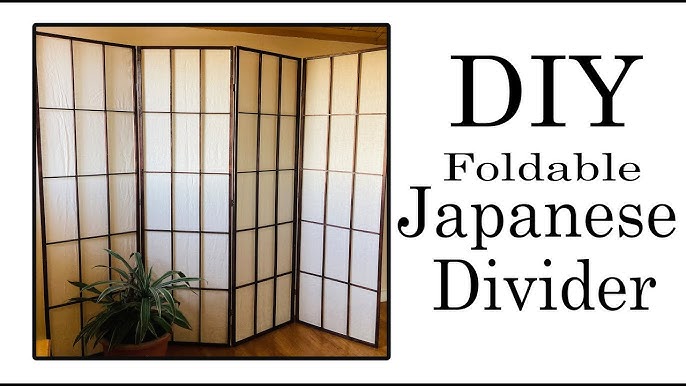 Biombo Separador de Ambientes Estilo Japonés Biombo Vertical Para Oficina  Casa Salon De Te, 3 4 5 Paneles Resistente Separador De Ambientes Plegable