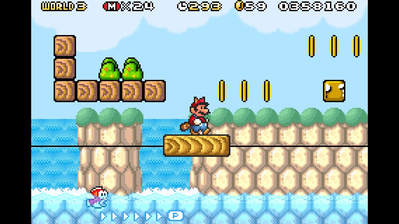 Super Mario Advance 4: Super Mario Bros. 3 [World 3: Sea Side] (No ...