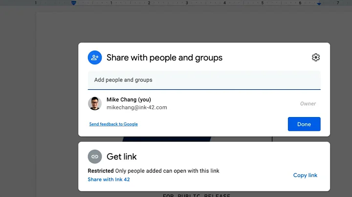 How to: Change file permissions in Google Docs