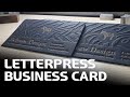 Create a letterpress business card on black paper. 검정 쿠션지에 고급스러운 레터프레스 명함 만들기.