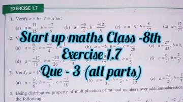viva education class 8 maths solutions chapter 1 ex 1.7 | start up mathematics class 8 solution1.7
