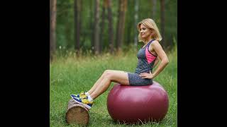 Outside Yoga Ball Bounce