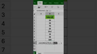 #excel #viral #magic trending #formula #viral "AGGREGATE "#excel की 👌 🏃♀️ magic trick #