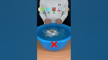 TRY TO GUESS HOW MANY TISSUE PAPER WILL FLOAT? #satisfying #asmrvideo #experiment