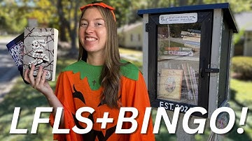 Fall little free library vlog + spooky bingo!