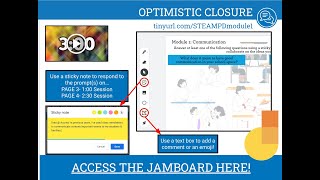 STEAM Strategies to Ignite Learning - Module 1 - Optimistic Closure