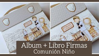 ALBUM + LIBRO DE FIRMAS para COMUNION NIÑO (con PAPERS FOR YOU) - INSPIRACION | LLUNA NOVA SCRAP