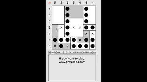 Grey is Odd - Today grids. Solution level 4 7X7 dated 06-28-2024 #logicpuzzles #logicgames  #games