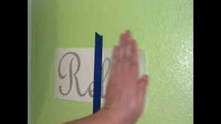 How To Apply A Wall Decal - Center Hinge Method