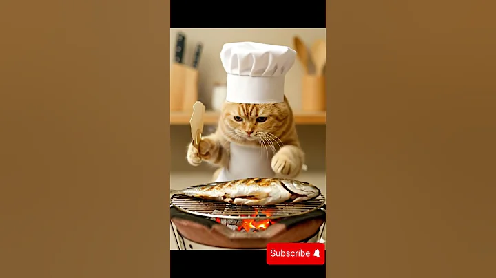 Video 10980231: british shorthair golden kitten, adorable british shorthair kitten, kitten fish