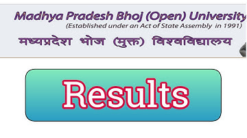 Madhya Pradesh Bhoj (Open) University _ Result 2020 | MPBOU MPONLINE | MPBOU Result