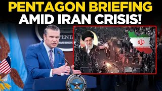 Pete Hegseth LIVE | Pete Hegseth addresses as Iran Tensions Escalate | US Military on Alert | Iran