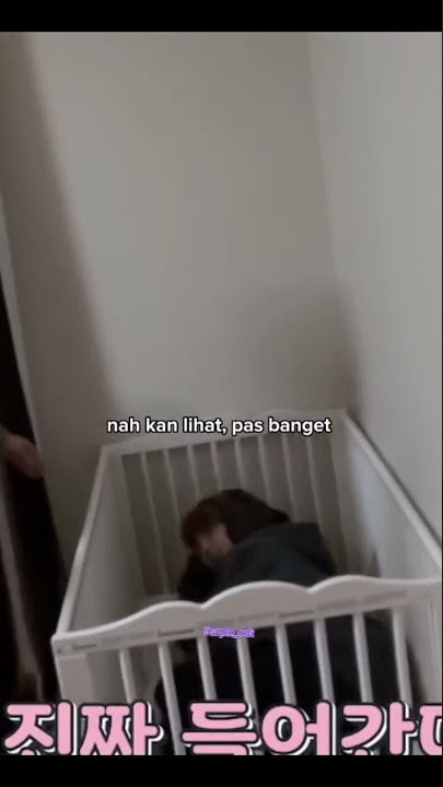 masa sih jimin disuruh tidur ditempat bayi 😂 #jimin #parkjimin #bts