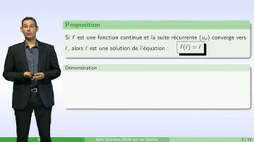 Suites - partie 5 : suites récurrentes