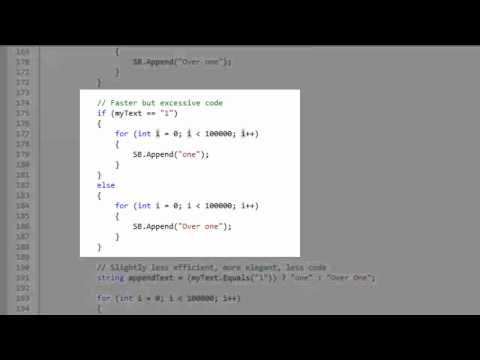 Writing efficient csharp code (C# .NET)