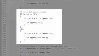 Writing efficient csharp code (C# .NET)