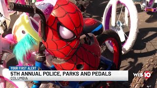 Columbia elementary students receive bikes at annual Police, Parks and Pedals event