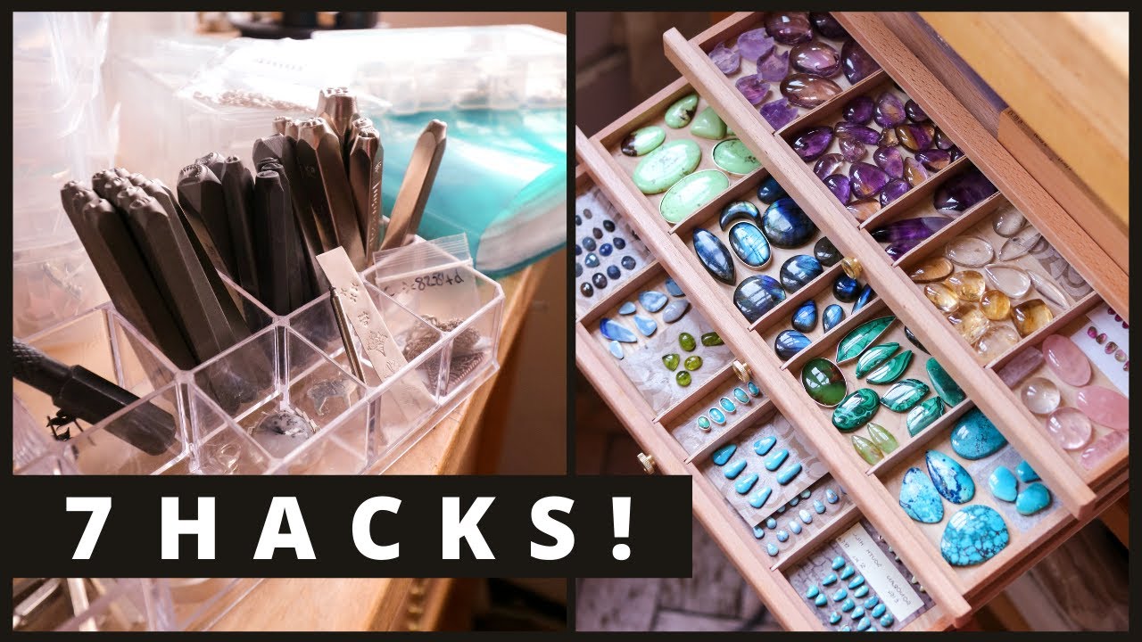 7 STUDIO ORGANISATION HACKS and tips for a jeweler's studio! 