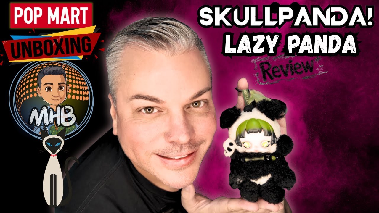 M*】様 ⭐︎ POP MART ⭐︎ SKULL PANDA ⭐︎Lazy P SKULLPANDA Lazy Panda Plush Doll Pendant - POP MART (United