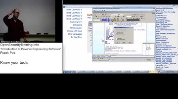 2013 Day1 P3: Intro to REing Software - Know Your Tools