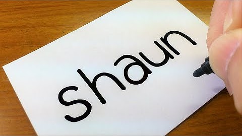 Very Easy ! How to turn words SHAUN（Shaun the Sheep）into a cartoon - How to draw doodle art