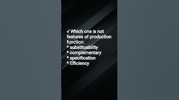 Which is not features of production function #ugcnet#microeconomics#status#shorts