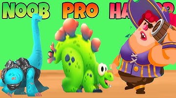 Dino Bash Finale 🐉🔥 – Noob vs Pro vs Hacker