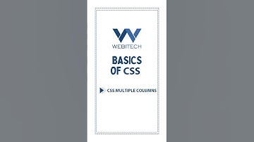 #webitechshorts (26) | How To Create CSS Multiple Columns in CSS with example in CSS