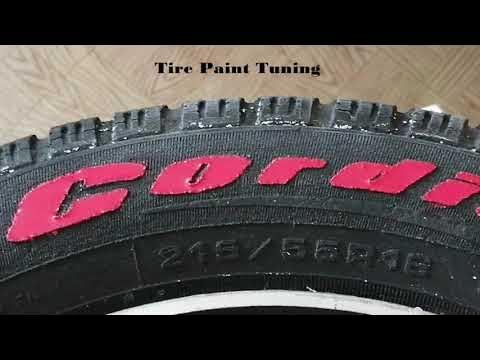 Tire Paint. Краска для шин. Начало веселой покраски колеса, часть 1 ...