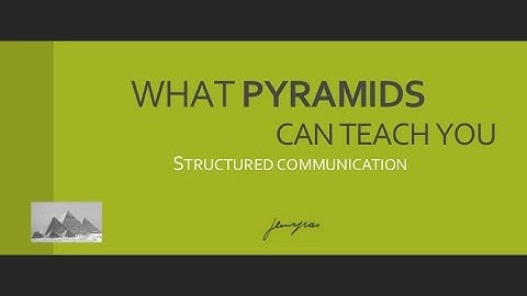 Structured Communication 1 ( Minto Pyramid) - UReadyAfrica