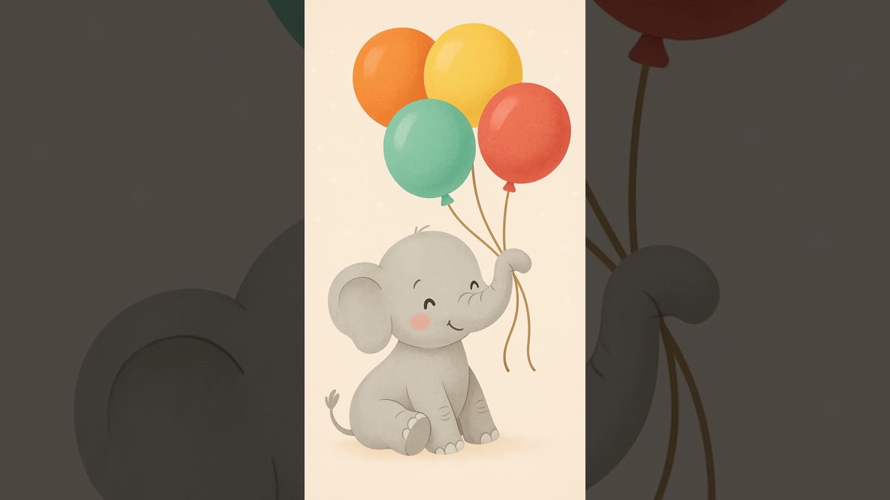 Cute Elephant Nursery Wall Art 🐘🎈🎈 | Baby Room Decor | Digital Download from Etsy  #homedecor #etsy