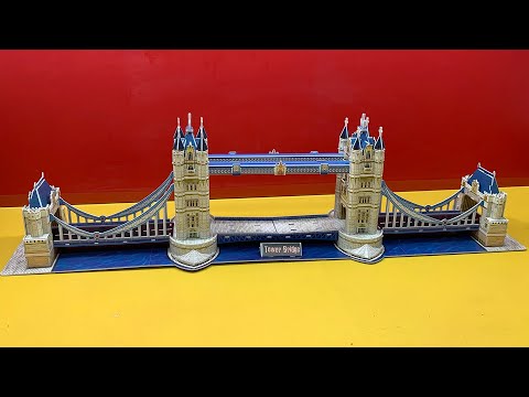 DIY Craft Instruction 3D Puzzle Cubicfun TOWER BRIDGE