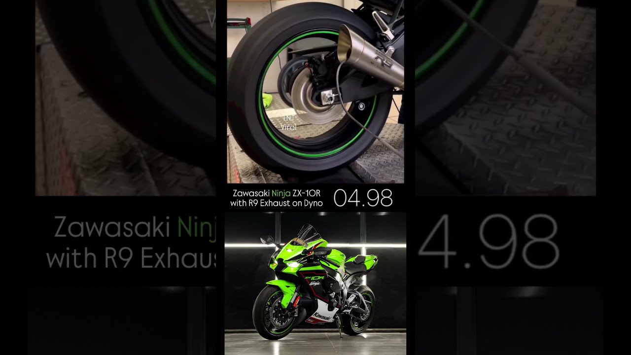 Zawasaki Ninja ZX-10R with R9 Exhaust on Dyno