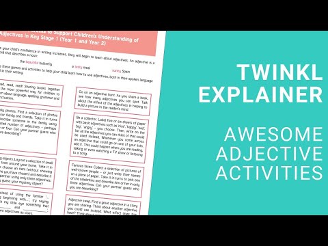 Video: Yog twinkle ib qho adjective?