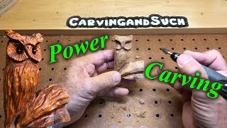 How to Power wood carving a Owl with Dremel Kutzall