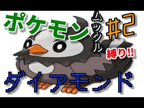 2 ポケモンダイヤモンド ムックルのみ ジムに挑戦 しろくまの縛り実況 Youtube